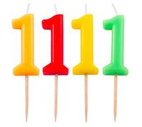 Folat- Candela Numero 1 Colori al Neon, Multicolore, 22961