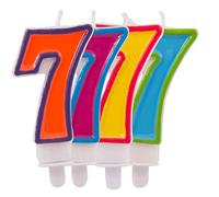 Folat Candela Numero 7 Colorata, Multicolore, 22987