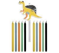 Folat Candele Dino Roars 10cm-11 pezzi, Multicolore, 10 centimeters, 68381