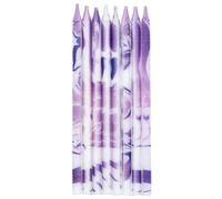 Folat Candele Marmo Viola-10 cm-24 pezzi-Decorazioni Torta adatto Feste di Compleanno, Anniversario, Matrimonio, Baby Shower, Purple, 10 cm, 24196