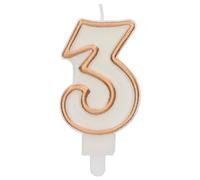 Folat Candele Simply Chique Gold Numero 3-9 cm-Decorazioni Torta adatto Feste di Compleanno, Anniversario, Matrimonio, Baby Shower, Oro, 9 cm, 24153