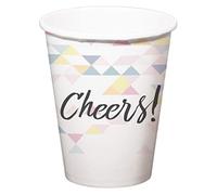 Folat - Cheers Tazze Usa E Getta Color Bianco Perlato- 250 ml - 6 Pezzi