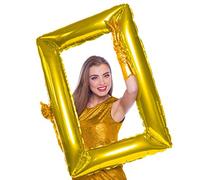 Folat-5FL61796 Disney Cornice Dorata con Palloncini in foil-85x60cm, Color Oro, Taglia unica, 61796