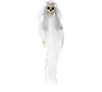 Folat Decorazione di HalloweenDecorazione da appendere-Scheletro della sposa-Halloween-30 x 90 cm, Bianco, 23906