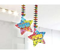 Folat Decorazioni a spirale per compleanno Hooray it's my birthday, Multicolore, 60904