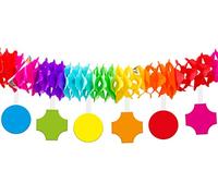 Folat - Ghirlanda di festoni con Ritagli penzoloni Color Party - 4m