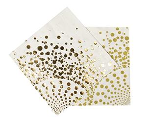 Folat - Happy Birthday Lusso Tovaglioli D'oro -33 x 33cm - 16 pezzi