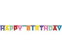 Folat- Lettera Banner Happy Birthday Color Pop, Multi Colors, 18996