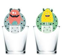 Folat- Mostro 68312 Pennarelli per Vetro Monster Bash-6 Pezzi, Multicolore