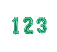 Folat Number 65917 Alluminio Numero Figura 7 Verde Metallizzato Opaco 86 cm-Decorazione Palloncino di Elio per Compleanno, Anniversario, Colore, Taglia Unica
