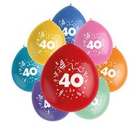Folat - Palloncini Color Pop 40 Anni 23cm - 8 pezzi