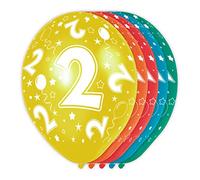 Folat - Palloncini per il 2 ° compleanno - 5 pezzi