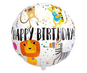 Folat - Palloncino foil "Buon compleanno!" Animali - 45 cm