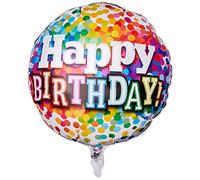 Folat - Palloncino Foil Coriandoli Buon Compleanno - 46 cm