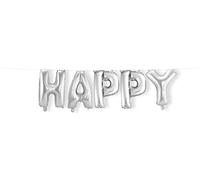 Folat - Palloncino Foil 'Happy' Argento - 36 cm