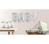 Folat - Set palloncini foil argento BABY