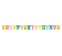 Folat - Striscione con lettere Happy Birthday Retro - 1,6 m