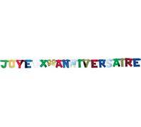 Folat - Striscione con lettere "Joyeux Anniversaire"