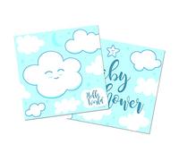 Folat - Tovaglioli Blu Baby Shower Boy 25x25cm - 20 pezzi