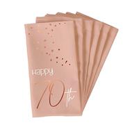 Folat 67270 Tovaglioli Elegant Lush Blush 70 Anni 33x33cm - 10 pezzi