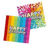 Folat - Tovaglioli Rainbow Bday 33x33 cm - 20 pezzi