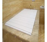 Folble - Vassoio per vasca da bagno con copertura antipolvere, supporto impermeabile per vasca da bagno antipolvere, dimensioni regolabili, 137 x 70 x 0,6 cm, perfetto per rilassarsi e vivere una spa