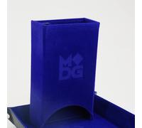Fold Up Velvet Dice Tower: Blue