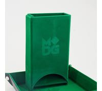 Fold Up Velvet Dice Tower: Green