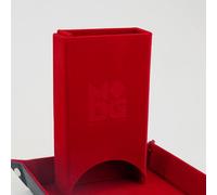 Fold Up Velvet Dice Tower: Red