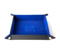 Fold Up Velvet Dice Tray: Blue