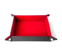 Fold Up Velvet Dice Tray: Red