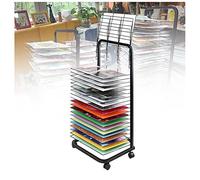 Foldab20Layer Cavalletto da pavimento e espositore in rete metallica per olio perfetto per studi creativi e scuole d'arte Design salvaspazio