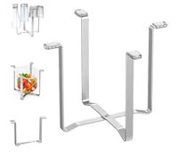 Foldable 304 Stainless Steel Trash Bag Holder for Kitchen Counter，1PC | Portable Bag Stand,Space-Saving Folding Garbage Bag Rack,Wide-Opening Waste Bag Stand for Kitchen,Office,RV,Camping & Picnic