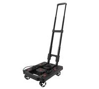 Foldable 4 wheel labor saving trolley with adjustable handle, silent tablet, hand pulled cart for travel, daily shopping, small cart suitable for walking and hauling goods