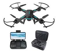 Foldable 8K HD Camera Drones Optical Flow Fixed Height Drones with Camera for Adults with Carrying Case for Garden Camping Climb Mountains (Black 1 Battery)