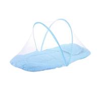 Foldable Ɓaby Travel Tent - Portable Fly Protection Net with Pad & Pillow | Breathable mesh tent with cushion and pillow. Lightweight, foldable design for safe napping at home, park, or beach.