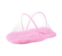 Foldable Ɓaby Travel Tent - Portable Fly Protection Net with Pad & Pillow | Breathable mesh tent with cushion and pillow. Lightweight, foldable design for safe napping at home, park, or beach.
