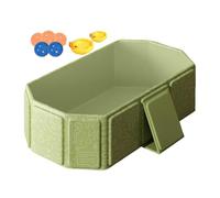 Foldable Baby Bathtub, Big Toddler Bathtub, Portable Shower Basin with 5 palline, 2 Ducks, and Water Toy for Kids 0-8 Years Old, Boys,Girls, PVC Composite Board, 1300 g, 75 x 70 x 25 cm