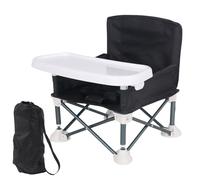 Foldable Baby Feeding Chair - compact toddler booster seat, lightweight travel highchair | detachable tray baby mealtime chair, portable infant dining gear, convenient seating for beach table and