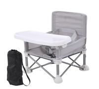 Foldable Baby Feeding Chair - travel booster dining seat, portable kitchen highchair | removable tray toddler booster chair, compact foldable meal seat, easy feeding solution for camping beach table u