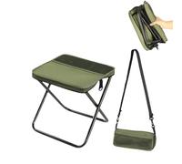 Foldable Backpack Stool, Portable Mini Outdoor Camping Folding Seat, Suitable for Fishing, Traveling, Hiking or Barbecue (Green, Small)