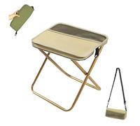 Foldable Backpack Stool,Portable Outdoor Camping Folding stool,Ultra Lightweight Zipper Pocket Handbagstool with Adjustable Shoulder Strap, for Mountaineering,Hiking,Fishing (1pcs Khaki, Large)