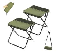 Foldable Backpack Stool,Portable Outdoor Camping Folding stool,Ultra Lightweight Zipper Pocket Handbagstool with Adjustable Shoulder Strap, for Mountaineering,Hiking,Fishing (1pcs Green, Small)
