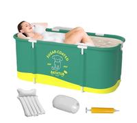 Foldable Bathtub for Adults, Ice Soaking Tub, Portable Spa Container, Large Capacity Basin, Compact Hot Bath Unit for Shower Stall Family Bathroom Relaxation Recovery Routine
