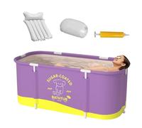 Foldable Bathtub for Adults, Ice Soaking Tub, Portable Spa Container, Large Capacity Basin, Compact Hot Bath Unit for Shower Stall Family Bathroom Relaxation Recovery Routine