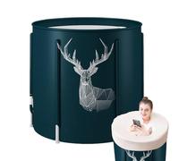 Foldable Bathtub, Shower Soaking Barrel for Relaxation, Lightweight Folding Tub for Adults, Ideal for Shower Stall, Soaking, Ice Bath, Convenient and Space-Saving, 27.56x25.59 in