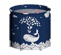 Foldable Bathtub, Shower Soaking Barrel, Lightweight Portable Tub for Adults, Oxford Cloth Ideal for Spa, Ice Bath, Relaxation, 27.56x25.59 Inches, Multicolor