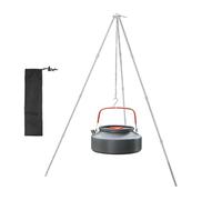 Foldable Campfire Cooking-Tripod - Regolabile in lega di alluminio Tripod Stand, Outdoor Cooking Equipment | Lightweight portatile Campfire Tripod with Chain BBQ Grill Camping Accessory for Hiking