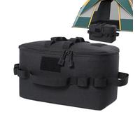 Foldable Camping Bag, Water Resistant Utensils Organizer, Portable Outdoor Storage, Canister Pot and Cookware, 34x17x19cm Ideal for Travel and Camping, Black. Cream, Army Green