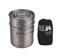 Foldable Camping Cups Tazze - Stainless Steel Camping Tazze | Portable Cups With Folding Handle | -Piece Foldable Pot & Pan Kit With Handles For Rv, Bushcraft, Travel, emergencyy, Outdoor Picnic